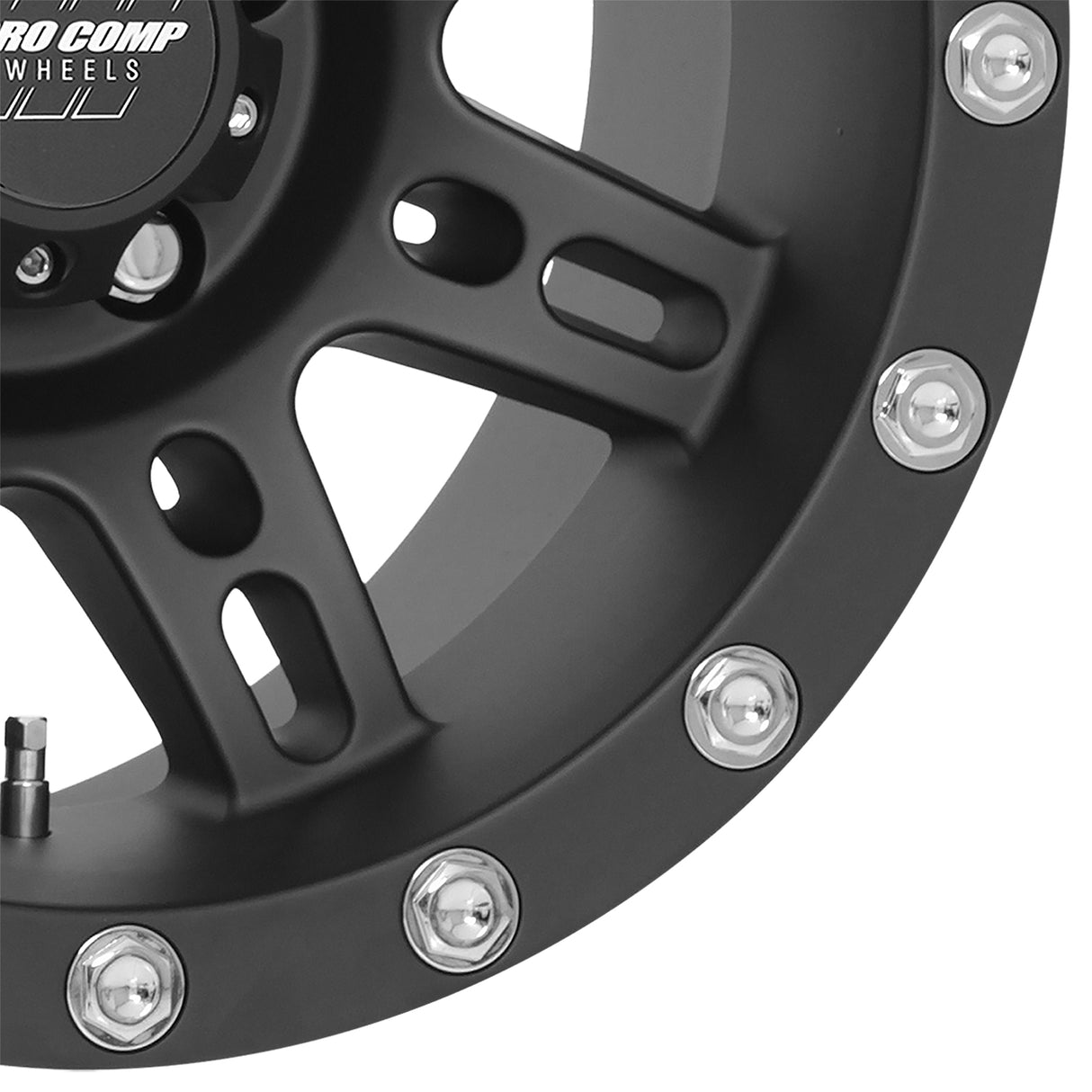 Stryker Matte Black 15x8 5x4.5 3.75BS Offset -19mm Cap P/N 703154500 Pro Comp Wheel  AXOPROS