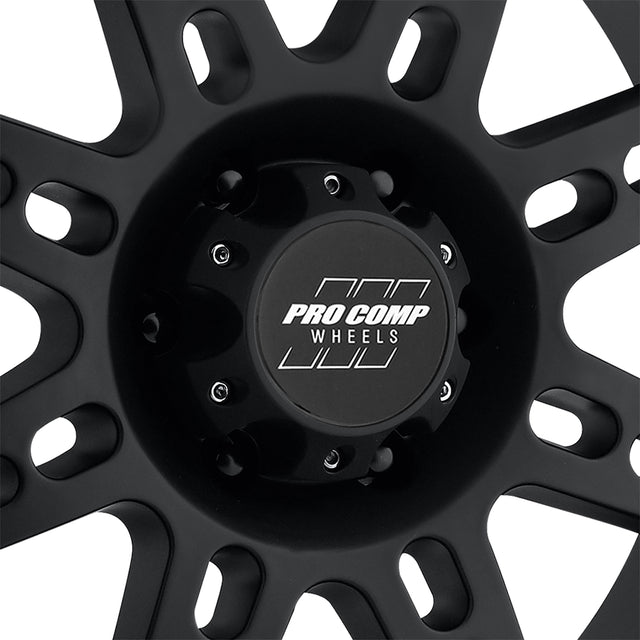 Stryker Matte Black 17x9 6x135 4.75BS Offset -6mm Cap P/N 703165500 Pro Comp Wheel  AXOPROS