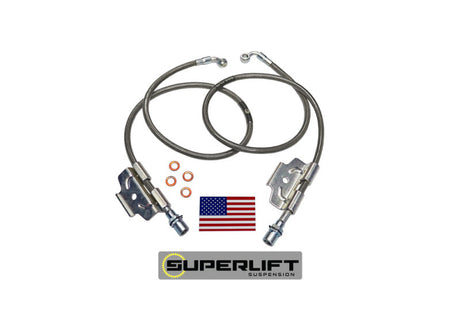 Superlift 03-13 Dodge Ram 2500/3500 w/ 4-6in Lift Kit (Pair) Bullet Proof Brake Hoses Superlift Brake Line Kits  AXOPROS