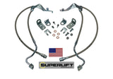 Superlift 05-07 Ford F-250/F-350 w/ 4-8in Lift Kit (Pair) Bullet Proof Brake Hoses Superlift Brake Line Kits  AXOPROS