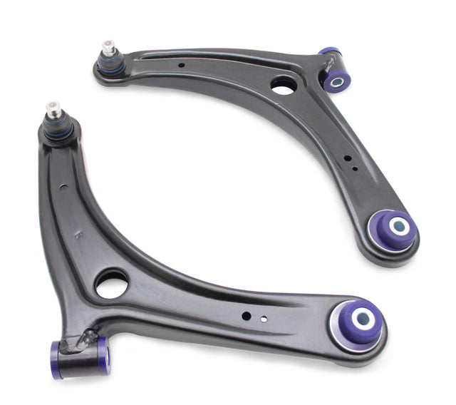 SuperPro 2008 Mitsubishi Lancer GTS Front Lower Control Arm Set w/ Bushings - w/ Positive Caster Superpro Control Arms  AXOPROS