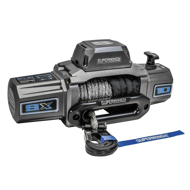 Superwinch 10000 LBS 12V DC 3/8in x 80ft Synthetic Rope SX 10000 Winch Superwinch Winches  AXOPROS