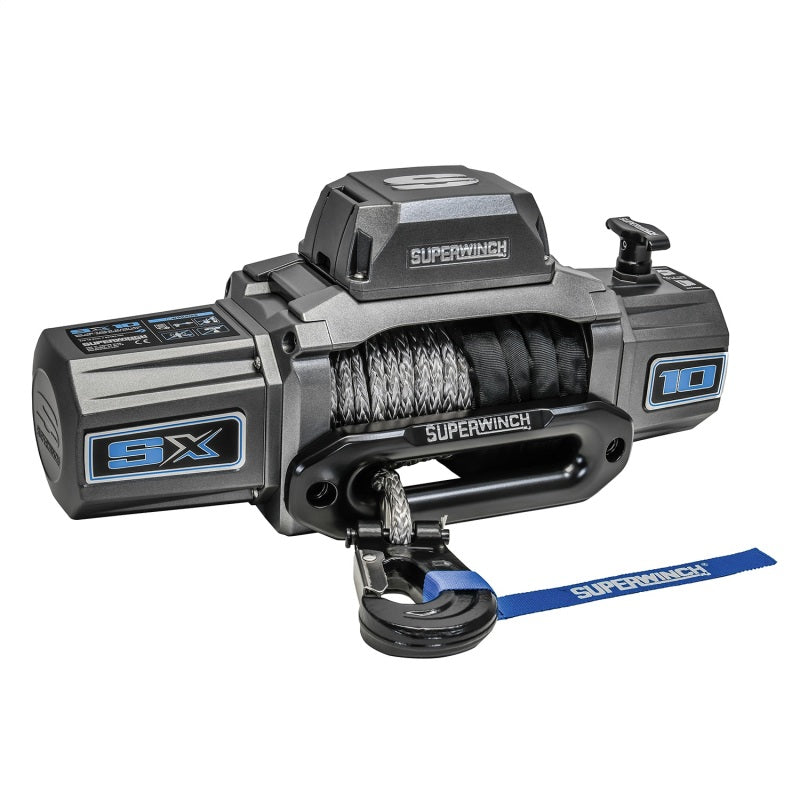 Superwinch 10000 LBS 12V DC 3/8in x 80ft Synthetic Rope SX 10000 Winch Superwinch Winches  AXOPROS