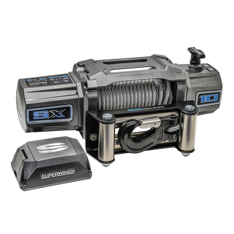 Superwinch 10000 LBS 12V DC 3/8in x 85ft Wire Rope SX 10000 Winch Superwinch Winches  AXOPROS