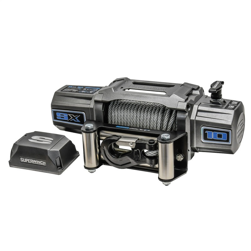 Superwinch 10000 LBS 12V DC 3/8in x 85ft Wire Rope SX 10000 Winch Superwinch Winches  AXOPROS
