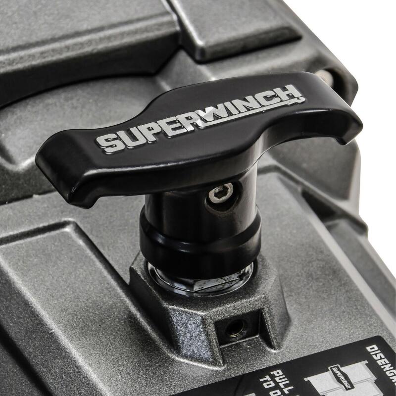 Superwinch 12000 LBS 12V DC 3/8in x 80ft Synthetic Rope SX 12000SR Winch - Graphite Superwinch Winches  AXOPROS