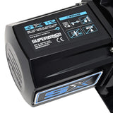 Superwinch 12000 LBS 12V DC 3/8in x 80ft Synthetic Rope SX12SR Winch - Semi Gloss Black Superwinch Winches  AXOPROS