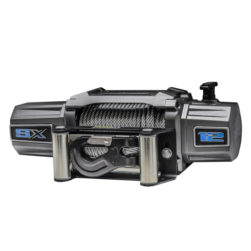 Superwinch 12000 LBS 12V DC 3/8in x 85ft Wire Rope SX 12000 Winch - Graphite Superwinch Winches  AXOPROS