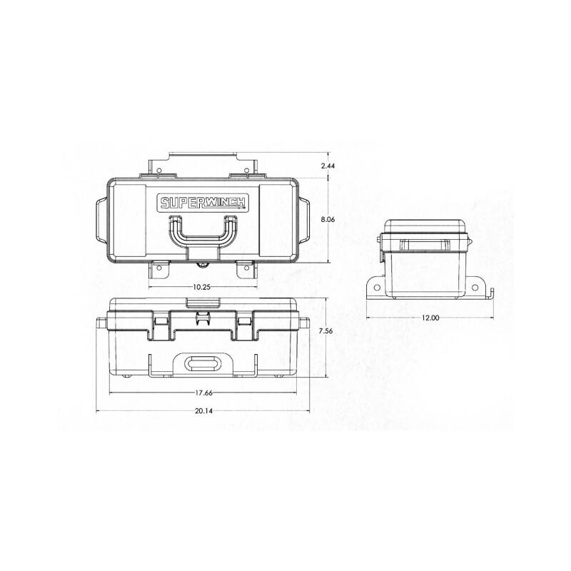 Superwinch 4000 LBS 12V DC 3/16in x 50ft Synthetic Rope Winch2Go Superwinch Winches  AXOPROS