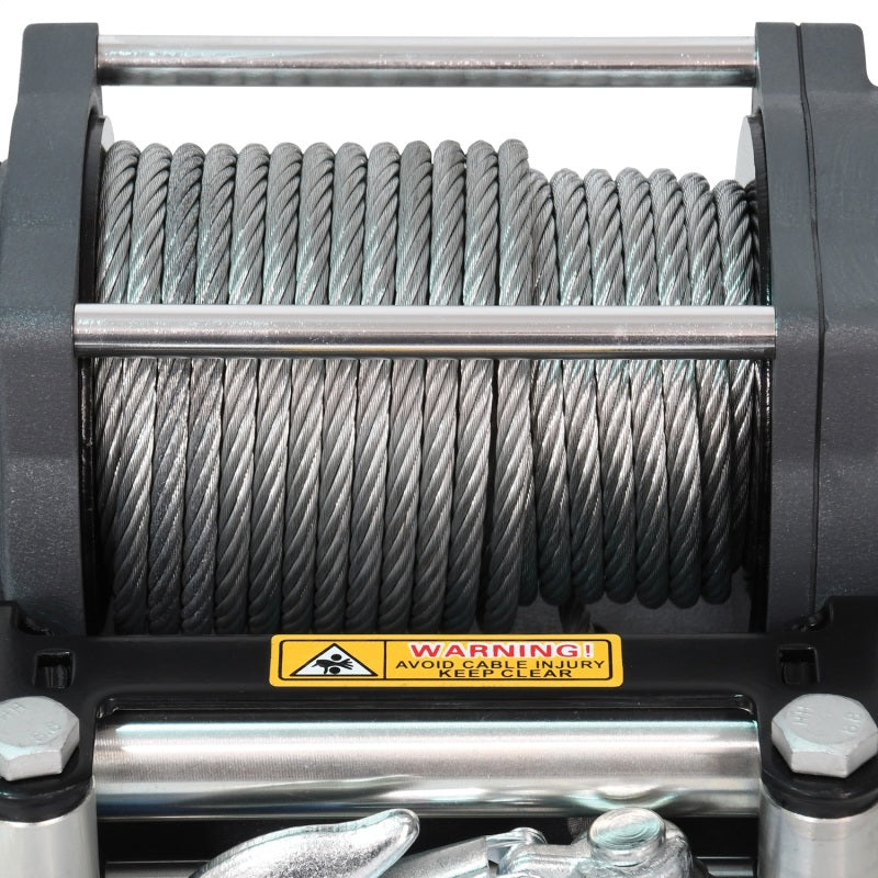 Superwinch 4500 LBS 12V DC 15/64in x 50ft Steel Rope Terra 4500 Winch - Gray Wrinkle Superwinch Winches  AXOPROS