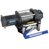 Superwinch 4500 LBS 12V DC 15/64in x 50ft Steel Rope Terra 4500 Winch - Gray Wrinkle Superwinch Winches  AXOPROS