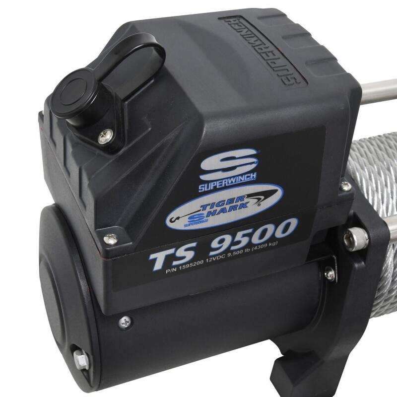 Superwinch 9500 LBS 12V DC 11/32in x 95ft Steel Rope Tiger Shark 9500 Winch Superwinch Winches  AXOPROS