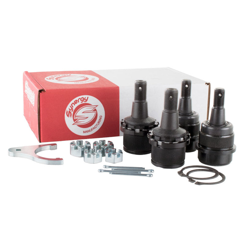 Synergy 03-13 Dodge Ram 1500/2500/3500 HD 4x4 Non-Knurled Adjustable Ball Joint Kit Synergy Mfg Ball Joints  AXOPROS