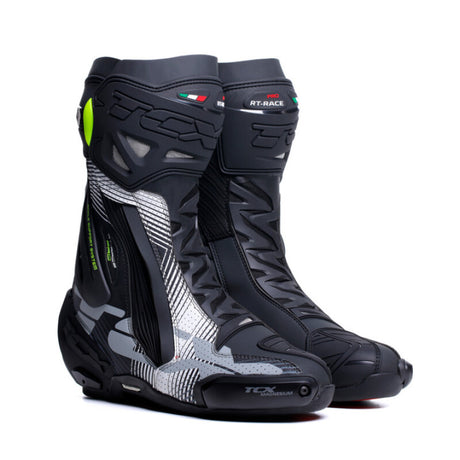 TCX RT-Race Pro Air Boot Black/White/Grey Size - 47 TCX Motorcycle Boots  AXOPROS