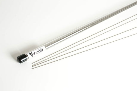 Ticon Industries 39in Length 1/4lb 2.2mm/.087in Filler Diamter CP1 Titanium Filler Rod Ticon Welding Rods  AXOPROS