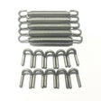 Ticon Industries Black Silicone Titanium Spring Tab and Spring Kit (10 Tabs/5 Springs) - 5 Pack Ticon Exhaust Hooks  AXOPROS