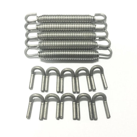 Ticon Industries Black Silicone Titanium Spring Tab and Spring Kit (10 Tabs/5 Springs) - 5 Pack Ticon Exhaust Hooks  AXOPROS