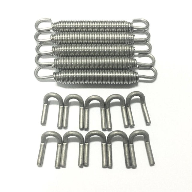 Ticon Industries Black Silicone Titanium Spring Tab and Spring Kit (10 Tabs/5 Springs) - 5 Pack Ticon Exhaust Hooks  AXOPROS