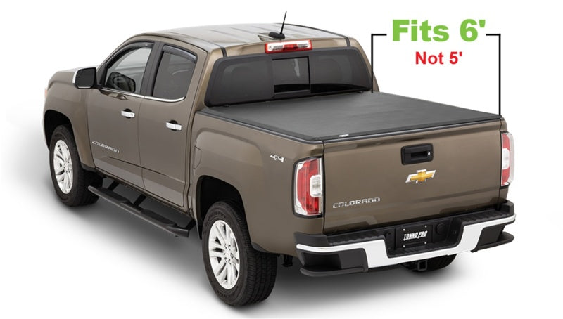 Tonno Pro 15-19 Chevy Colorado 6ft Fleetside Tonno Fold Tri-Fold Tonneau Cover Tonno Pro Tonneau Covers - Soft Fold  AXOPROS
