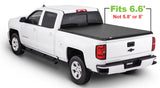 Tonno Pro 2019 Chevy Silverado 1500 6.6ft Fleetside Lo-Roll Tonneau Cover Tonno Pro Tonneau Covers - Roll Up  AXOPROS