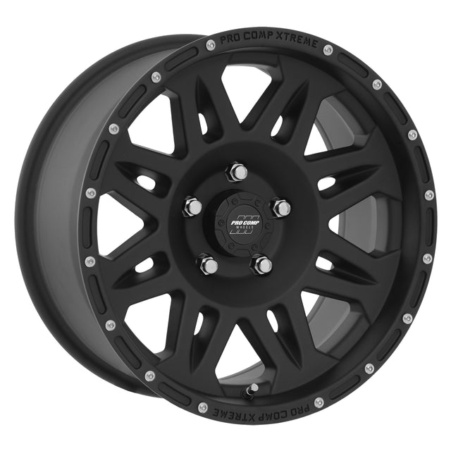 Torq Matte Black 17x8 5x5 4.5BS Offset 0mm Cap P/N 8327041 Pro Comp Wheel  AXOPROS