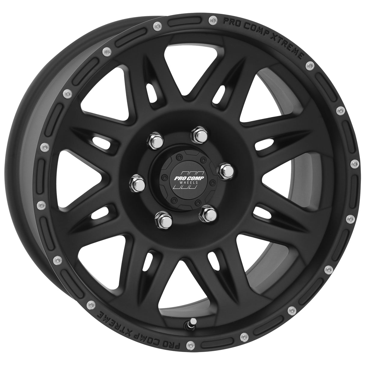Torq Matte Black 17x9 6x5.5 4.75BS Offset -6mm Cap P/N 8425041 Pro Comp Wheel  AXOPROS