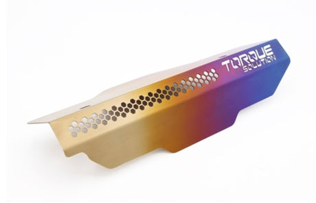 Torque Solution 02-14 Subaru WRX Engine Pulley Cover - Titanium Burnt Purple/Blue Torque Solution Engine Covers  AXOPROS