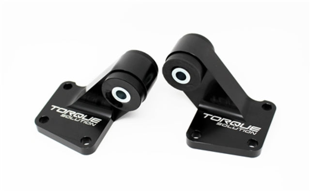 Torque Solution 03-06 Mitsubishi EVO VII-IX Billet Rear Differential Mounts - Black Torque Solution Differential Mounts  AXOPROS