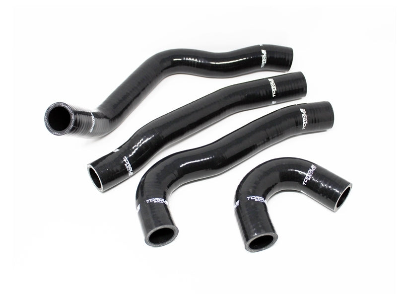 Torque Solution 08-15 Mitsubishi Evolution X Silicone Radiator Hose Kit - Black Torque Solution Radiator Hoses  AXOPROS