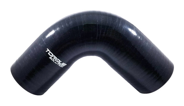 Torque Solution 90 Degree Silicone Elbow: 2.5 inch Black Universal Torque Solution Silicone Couplers & Hoses  AXOPROS