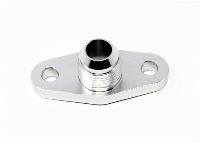 Torque Solution Billet Offset Oil Drain Flange w/ Integrated -10AN Flange: T3/T4 & PTE/Borg Turbo Torque Solution Flanges  AXOPROS