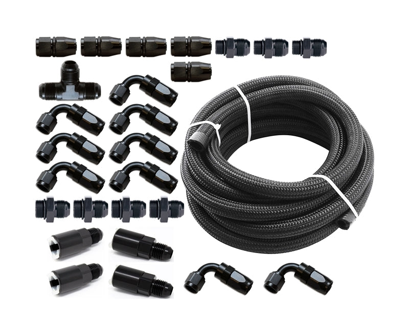 Torque Solution Braided Fuel Line Kit for -6 Aeromotive FPR & Flex Fuel Kit - 02-14 Subaru WRX Torque Solution Flex Fuel Kit  AXOPROS