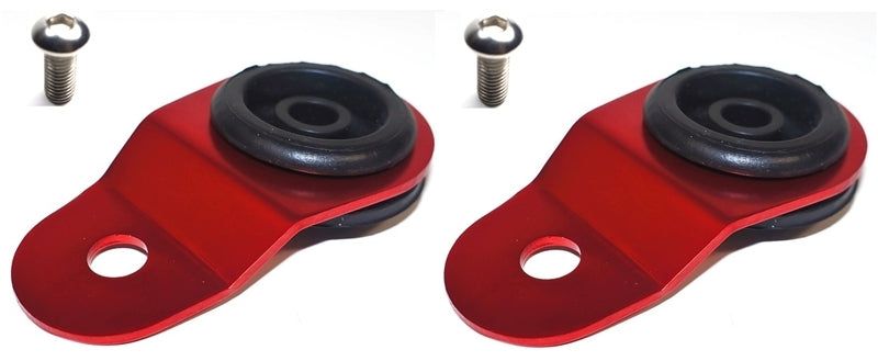 Torque Solution Radiator Mount Combo with Inserts (RED) : Mitsubishi Evolution 7/8/9 Torque Solution Radiator Stays  AXOPROS