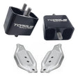 Torque Solution Solid Billet Engine Mounts w/ Mount Plates: 02-14 Subaru WRX / 04-17 STI Torque Solution Engine Mounts  AXOPROS