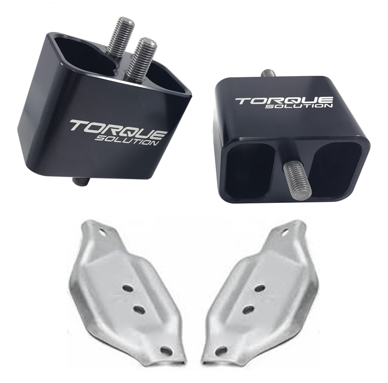 Torque Solution Solid Billet Engine Mounts w/ Mount Plates: 02-14 Subaru WRX / 04-17 STI Torque Solution Engine Mounts  AXOPROS