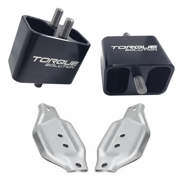 Torque Solution Solid Billet Engine Mounts w/ Mount Plates: 02-14 Subaru WRX / 04-17 STI Torque Solution Engine Mounts  AXOPROS