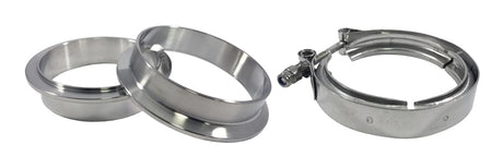 Torque Solution Stainless Steel V-Band Clamp & Flange Kit - 3in (76mm) Torque Solution Clamps  AXOPROS