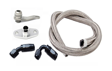Torque Solution Subaru EJ -10AN Turbo Oil Return Line Kit Torque Solution Flanges  AXOPROS