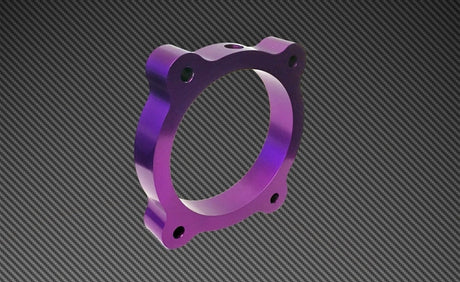 Torque Solution Throttle Body Spacer (Purple): Hyundai Genesis V6 3.8L 2013+ Torque Solution Throttle Body Spacers  AXOPROS