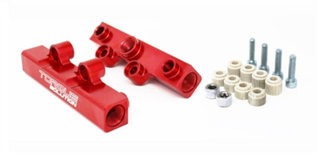 Torque Solution Top Feed Fuel Rails: 02-14 Subaru WRX / 07-18 STI - Red Torque Solution Fuel Rails  AXOPROS