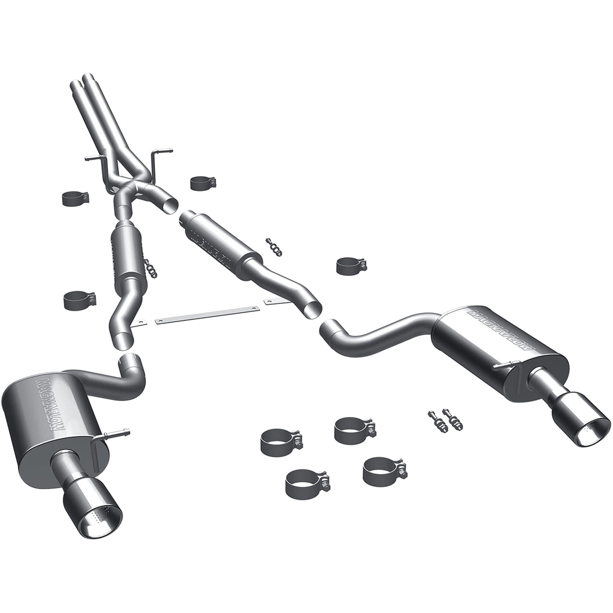 Touring Series Stainless Cat-Back System MagnaFlow Exhaust Products Exhaust System Kit  AXOPROS