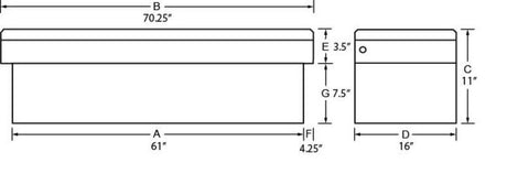 Tradesman Aluminum Economy Cross Bed Low-Profile Truck Tool Box (70in.) - Black Tradesman Truck Boxes & Storage  AXOPROS