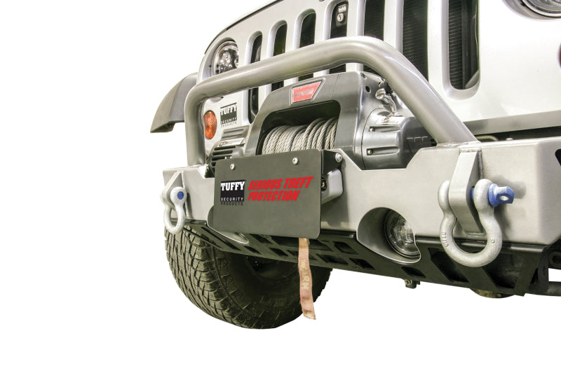 Tuffy Flipup License Plate Holder- Winch W/Hawse- Blk Tuffy Products Cargo Organization  AXOPROS