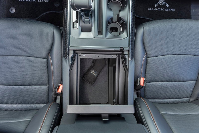 Tuffy Ford F150 Console Safe W/ Combo Lock For W/ Flow Thru Console Tuffy Products Cargo Boxes & Bags  AXOPROS