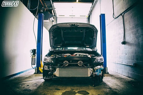 Turbo XS FMIC 2015-2017 Subaru STi - Wrinkle Black Pipes Turbo XS Intercooler Kits  AXOPROS