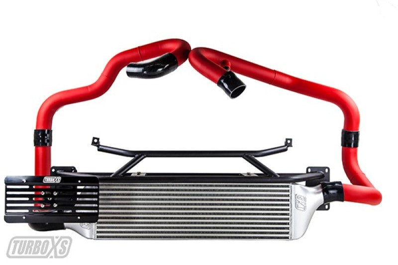 Turbo XS FMIC 2015-2017 Subaru STi - Wrinkle Red Pipes Turbo XS Intercooler Kits  AXOPROS