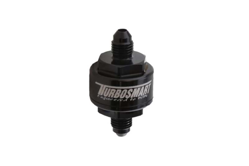 Turbosmart Billet Turbo Oil Feed Filter w/ 44 Micron Pleated Disc AN-3 Male Inlet - Black Turbosmart Oil Filter Other  AXOPROS