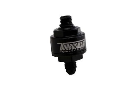 Turbosmart Billet Turbo Oil Feed Filter w/ 44 Micron Pleated Disc AN-4 Male to AN-4 ORB- Black Turbosmart Oil Filter Other  AXOPROS
