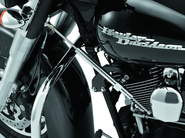 Twin Power 00-08 FLH FLT Satin Steering Damper Kit TwinPower Steering Dampers  AXOPROS