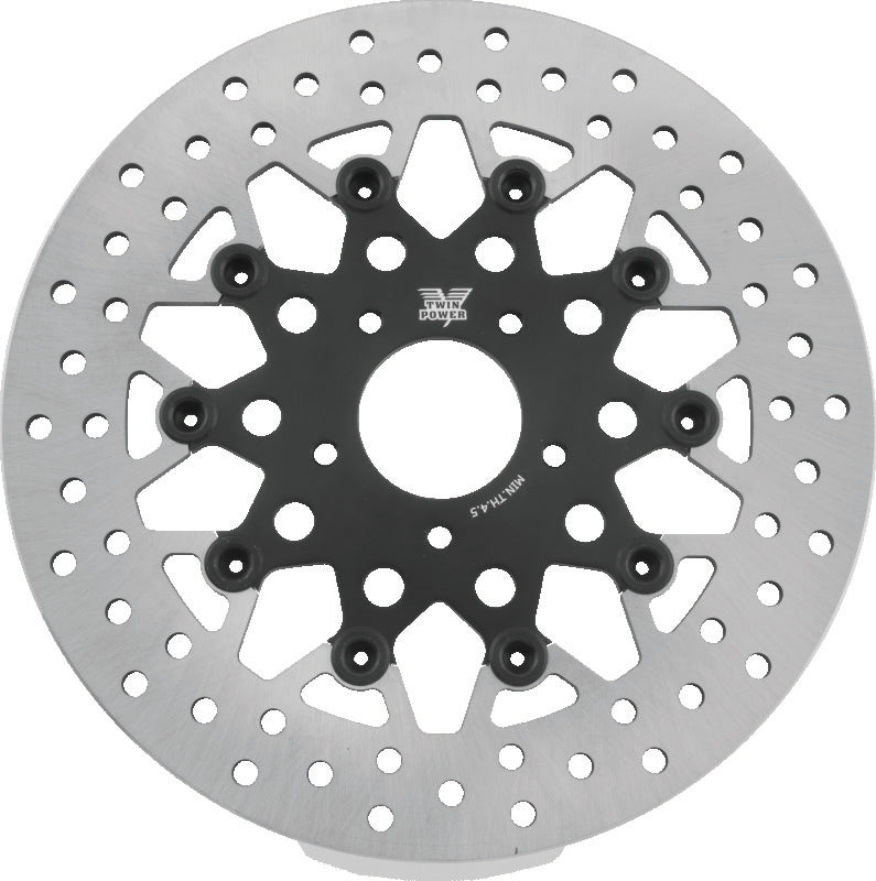 Twin Power 08-Up Touring 06-17 Dyna Front 11.8 Floating Rotor Mesh Black TwinPower Brake Rotors - OE  AXOPROS